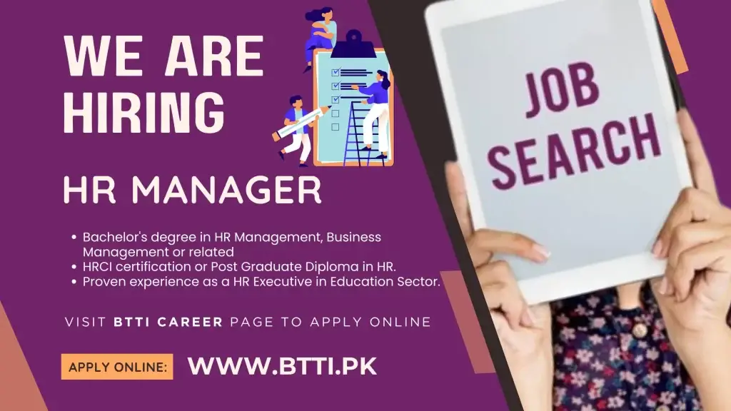 Join our dynamic team at British Trade Test Institute, a leading Technical Institute committed to excellence and innovation. We are seeking a motivated HR Manager Jobs to lead our human resources department and drive strategic initiative that foster a constructive and creative place of work.